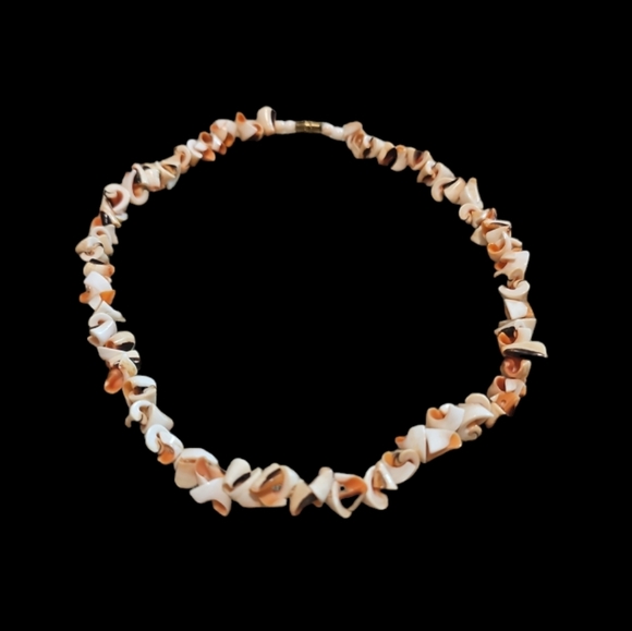 Vintage Cone Shell Necklace 1970s Hawaiian Boho Luxe Surfer Beach Chic Choker. - Picture 5 of 8